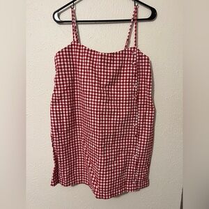 Abercrombie & Fitch Red Checkered Mini Dress